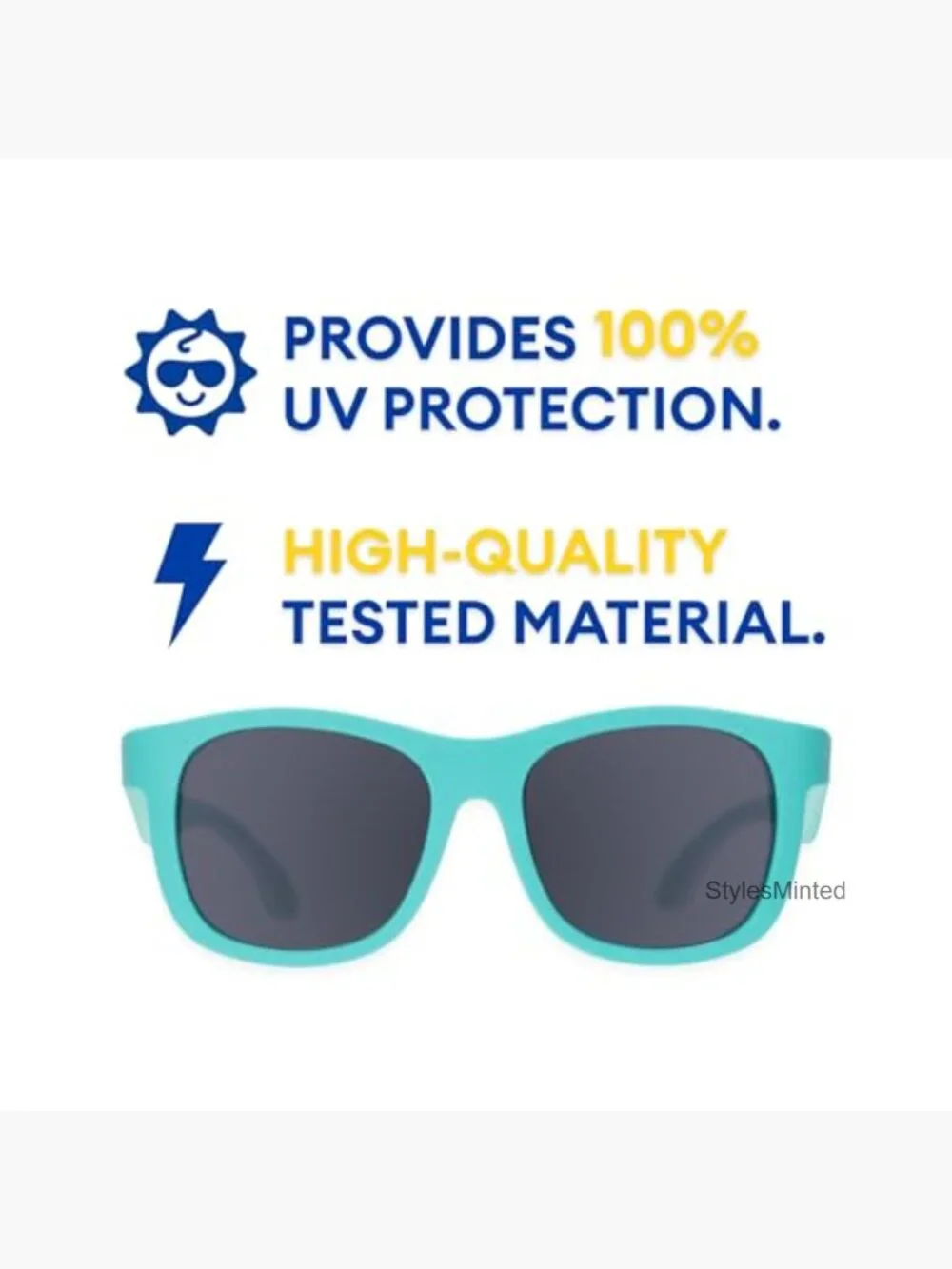 Kids Navigators Sunglasses UV400 Shatterproof Flexible Rubber